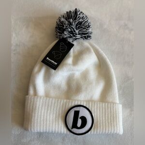 New Beechfield Hat White Pom Pom Beanie Size OS